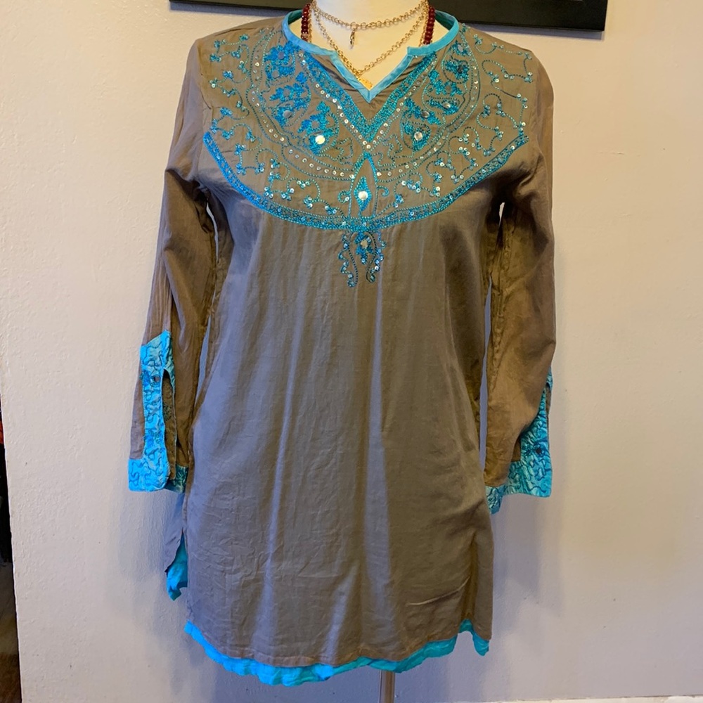 Brand New Funky People Tunic. Embellished embroidery with sequins and beads.